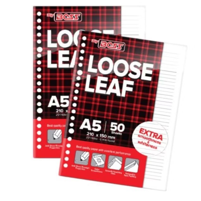 

A5 Loose Leaf Big Boss 50 Lembar Motif Garis LINED