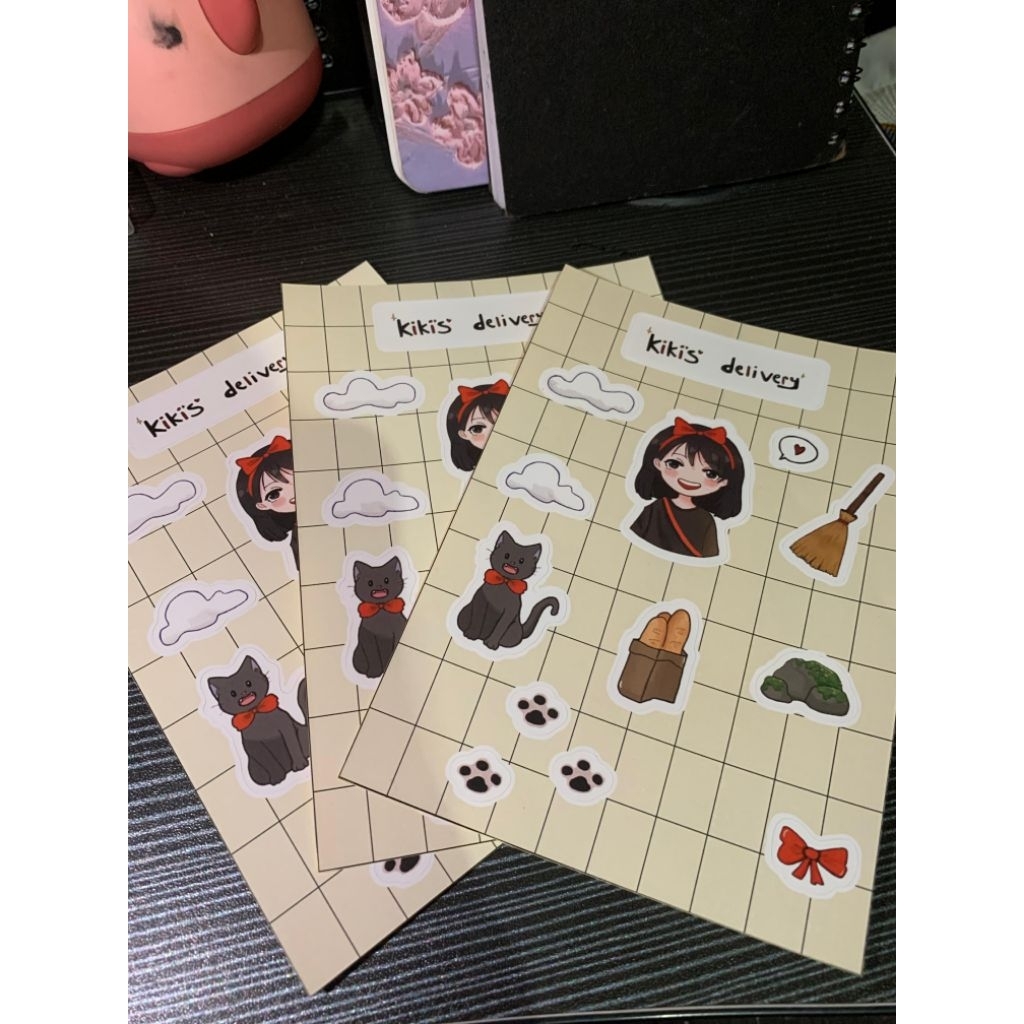 

stiker Ghibli kertas vinly aesthetic tahan air/ untuk sketchbook, iPad, case dll