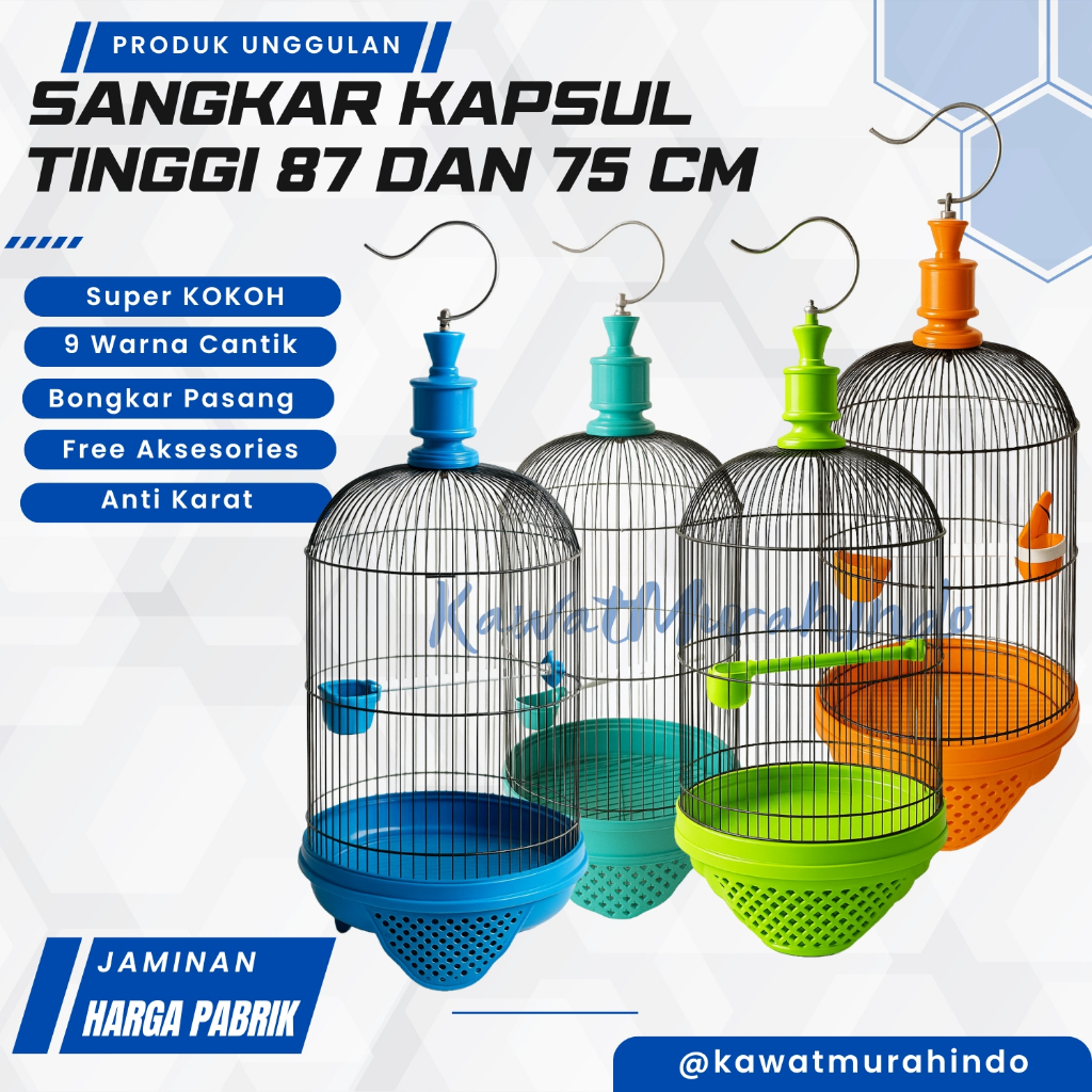 SANGKAR BURUNG MODEL KAPSUL LOVEBIRD / KANDANG MINION / KANDANG KAPSUL BURUNG / KANDANG KAPSUL PABRI