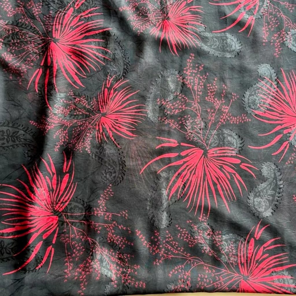 Kain Sifon Motif Uragiri Floral – Kain Jahit Dress/Kebaya kyt