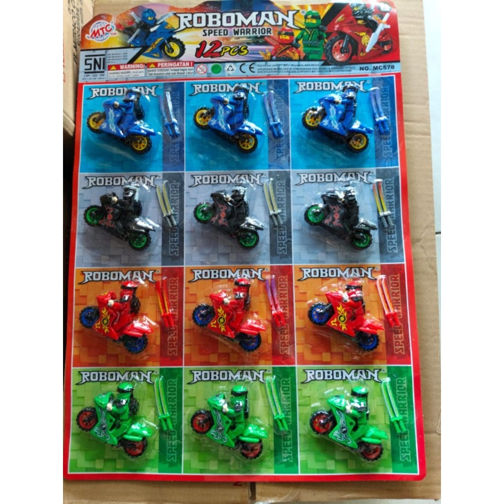 mainan roboman lego sepeda montor orang mc 578/ninja roboman/roboman speed warior