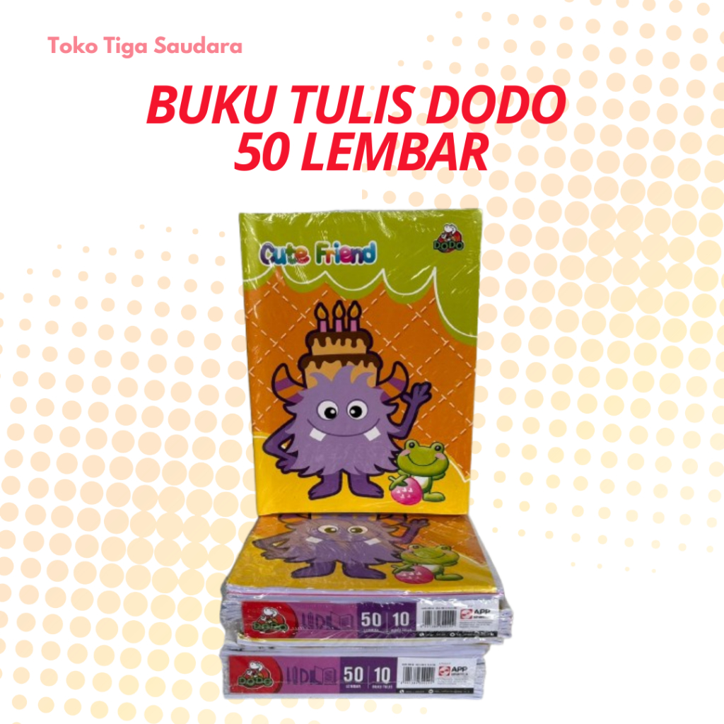 

Buku Tulis DODO 50 Lembar 1 Pack Isi 10 Buku