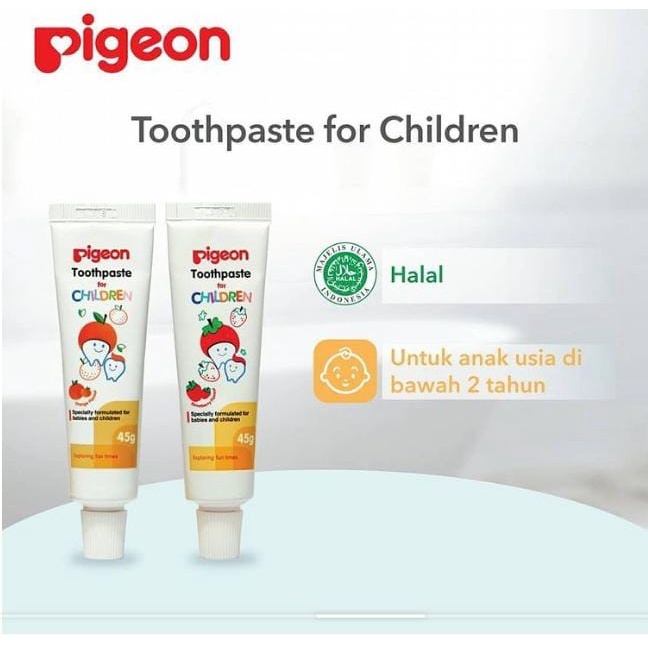 Pigeon Children Toothpaste Strawberry Orange 45gr / Odol gigi / pasta gigi / tooth paste / tooth gel