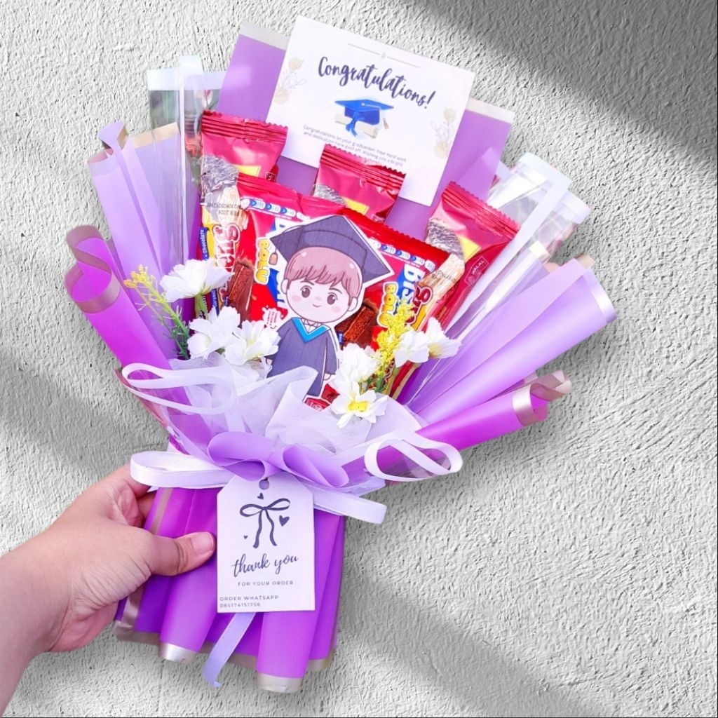 

Buket Snack Mini Untuk Kado Wisuda Atau Untuk Kado Ibu/Bapak Guru