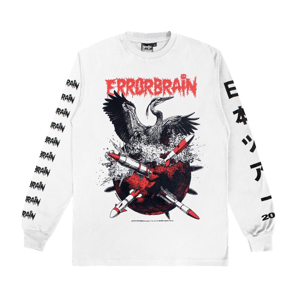 Heretic x Errorbrain - Long Sleeves Tees / LS - Japan Tour'25 - White