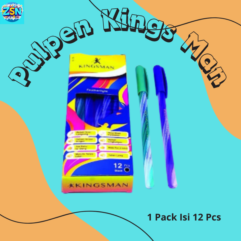 

Pulpen 1 Pack Pulpen Murah 1 Pack Bolpoin Kingsman 1 Pak 12 Pcs Asli Original