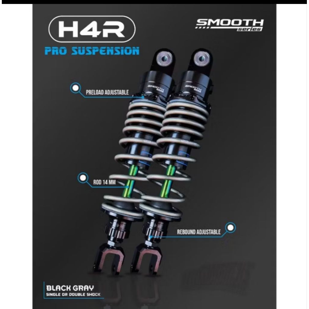 shockbreaker H4R smooth shock 305MM 330MM 340MM shock aerox NMAX beat Vario mio