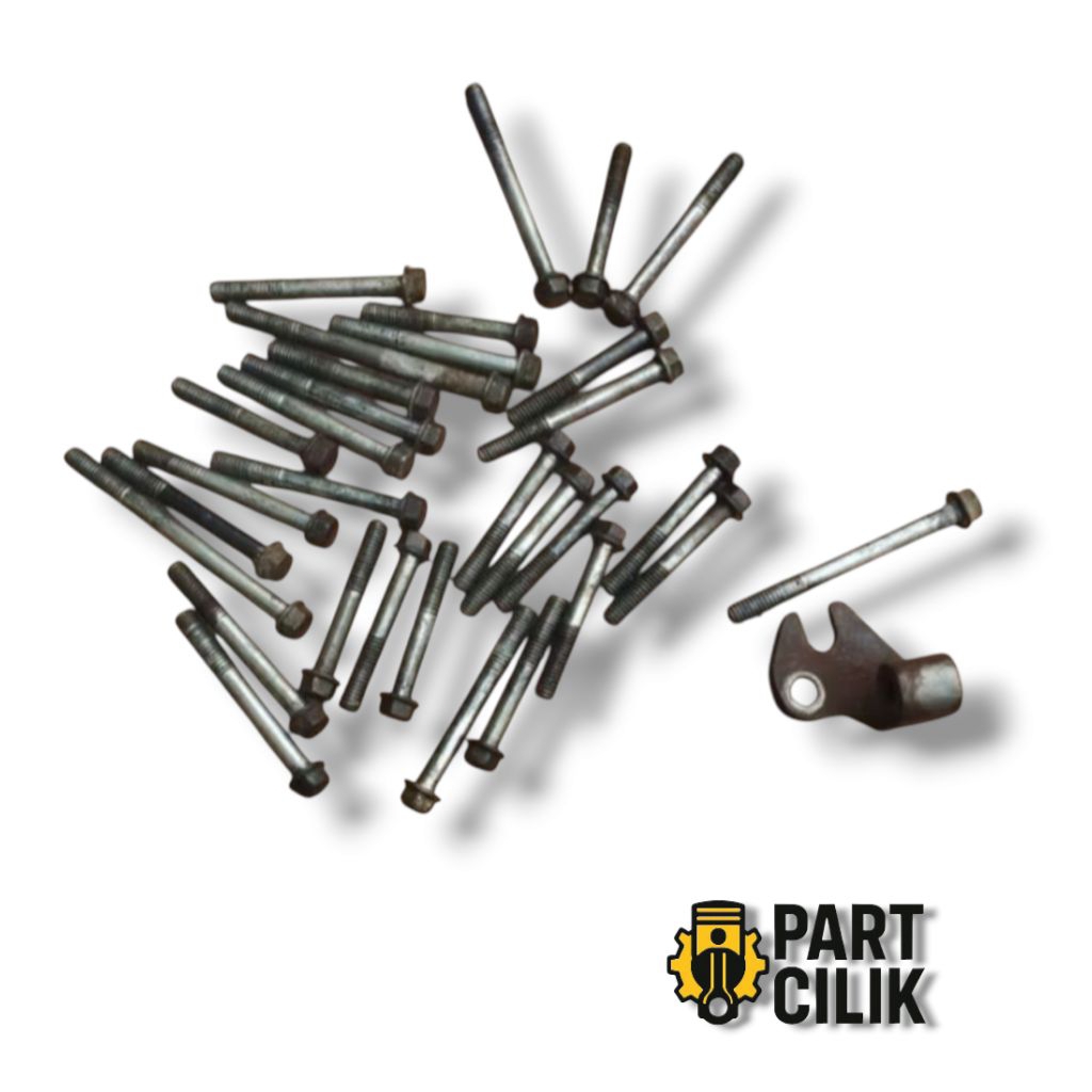 baut mesin set kanan kiri krengkes Tiger Megapro gl / mur set bak kanan kiri tengah Tiger Megapro gl