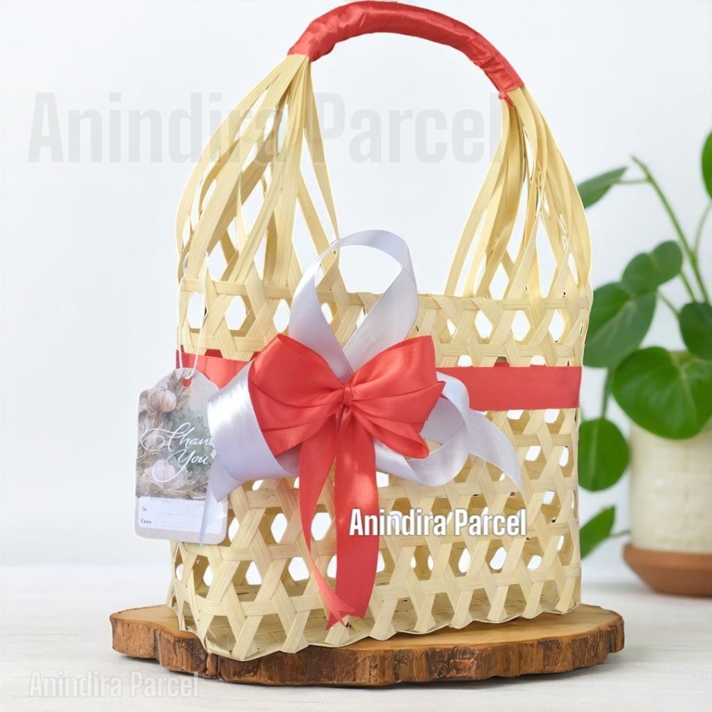 TAS BAMBU UNTUK WADAH BUAH MAKANAN KAIN CIKI JAJANAN ANAK DAN LAIN LAIN