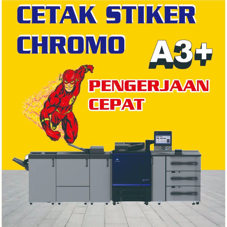 

Cetak Sticker A3+ Chromo Custom Label Packaging Kemasan Makanan Minuman Tahan Lama Kualitas Baik