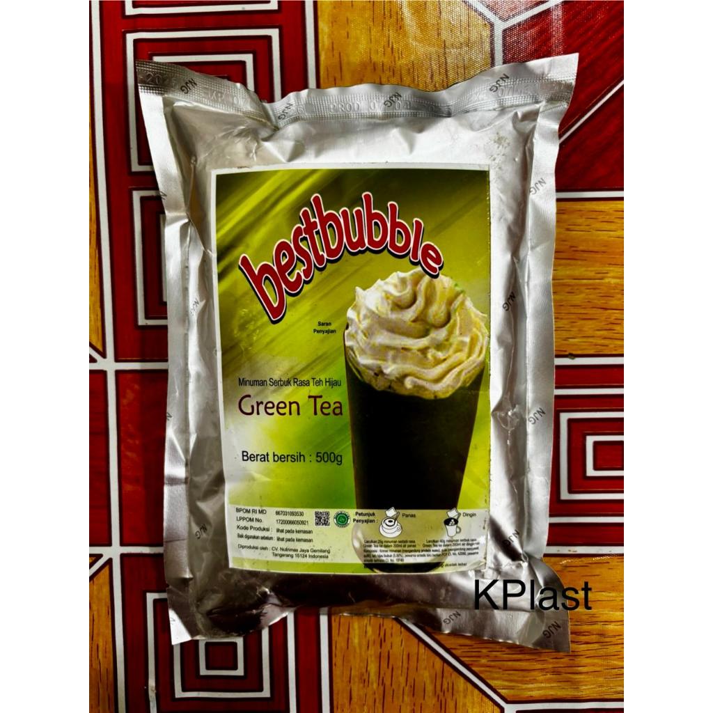

Minuman Serbuk Rasa Green Tea Bestbubble 500 gram
