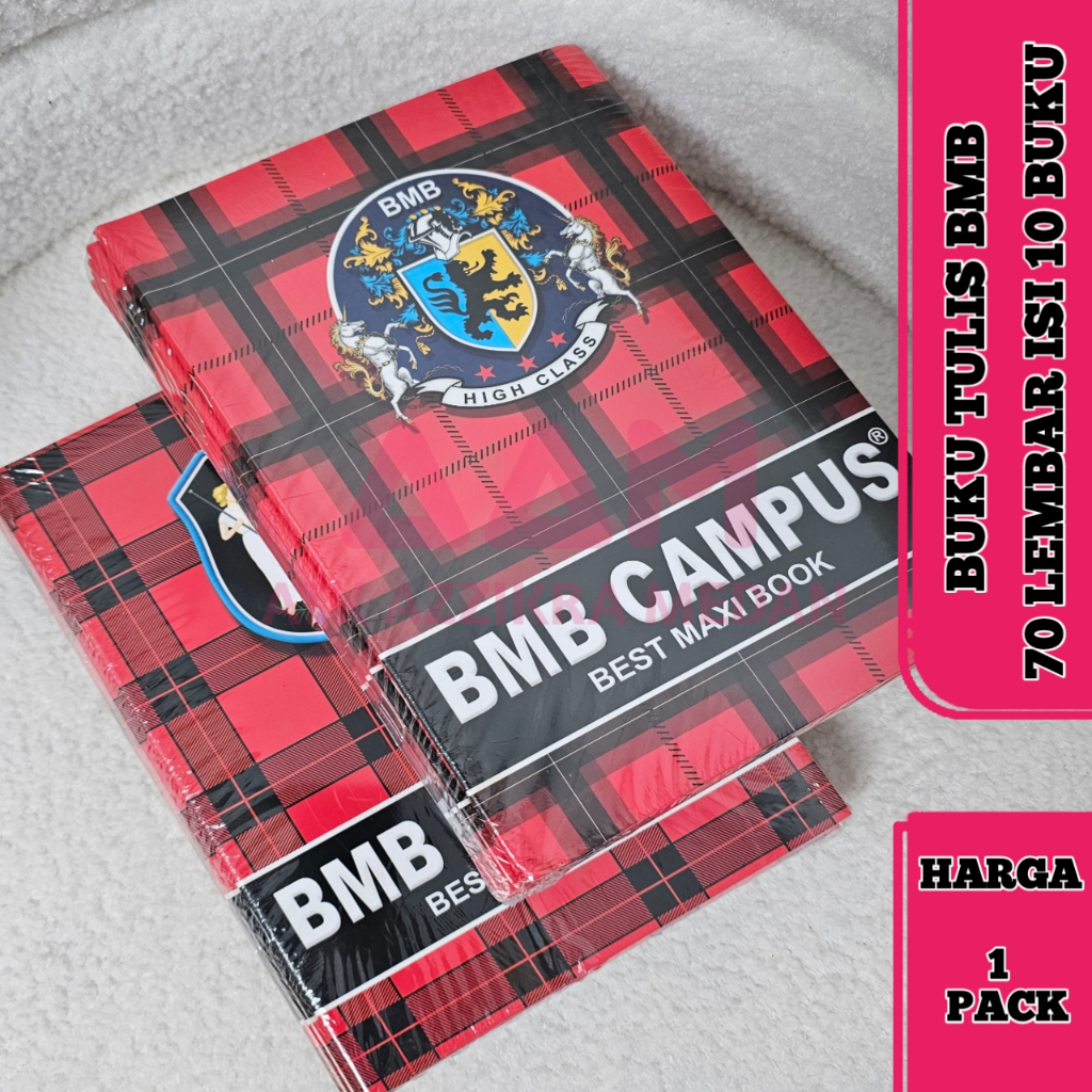 

Buku Tulis Sekolah Panjang BMB 70 Lembar Campus 1 Pack (10 Buku)