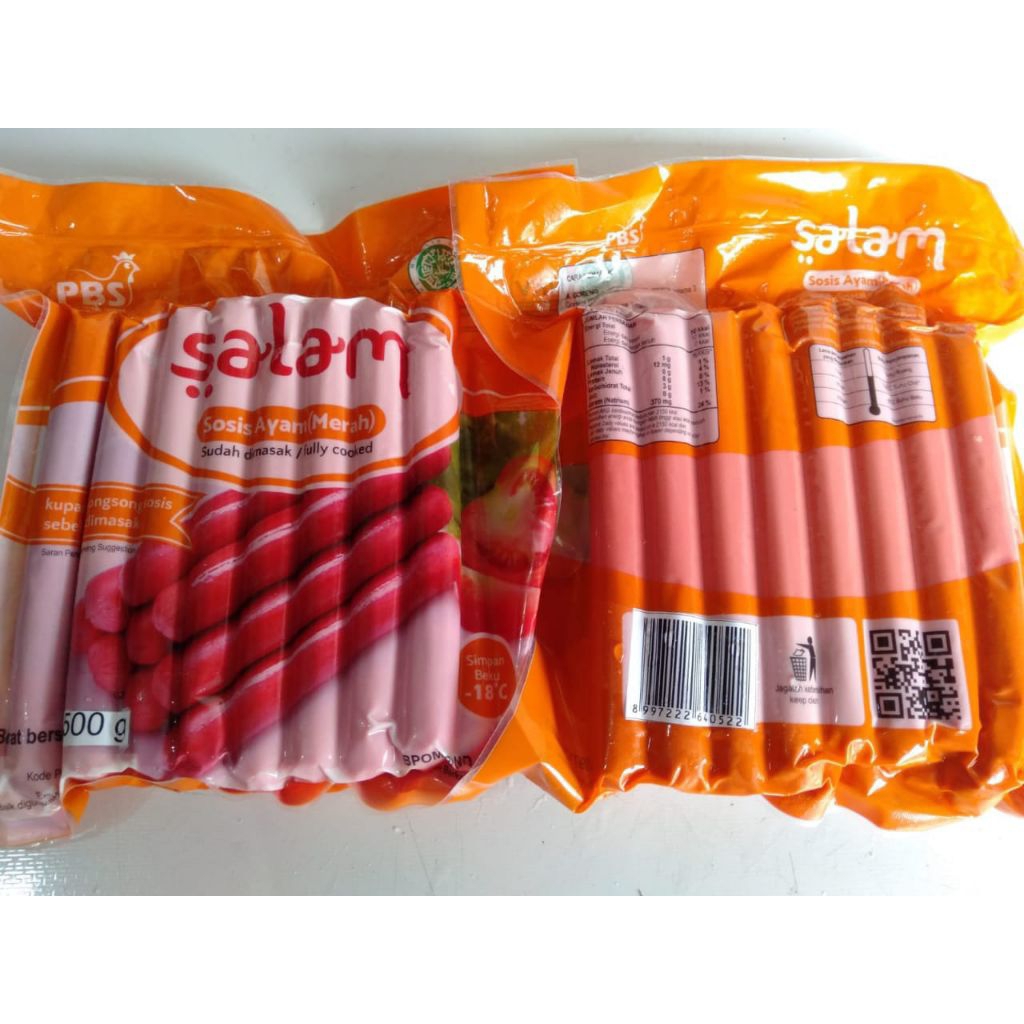 

Sosis salam merah 500gr / salam sosis ayam merah