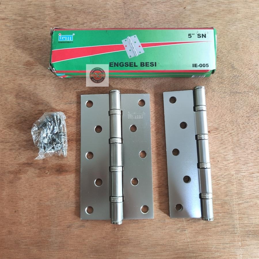 Engsel Pintu Kayu Jati Tebal 5" SN IGM / Besi Engsel Tebal Pintu Rumah BTS