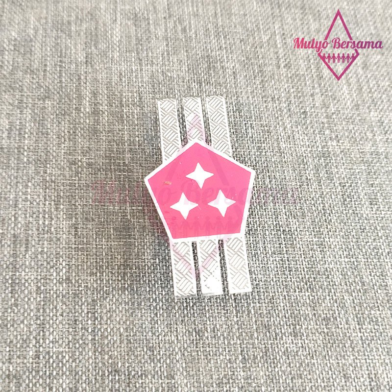 Pin Krah Pangkat KEMHAN Pangkat PNS Silver Pin Monogram Tanda Pangkat PNS - Mulyo Bersama