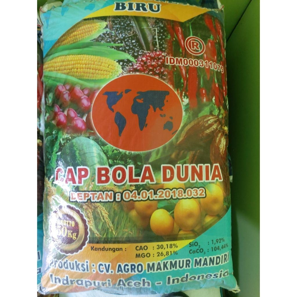 Pupuk Magnesium CAP BOLA DUNIA Repacking kemasan 1 KG