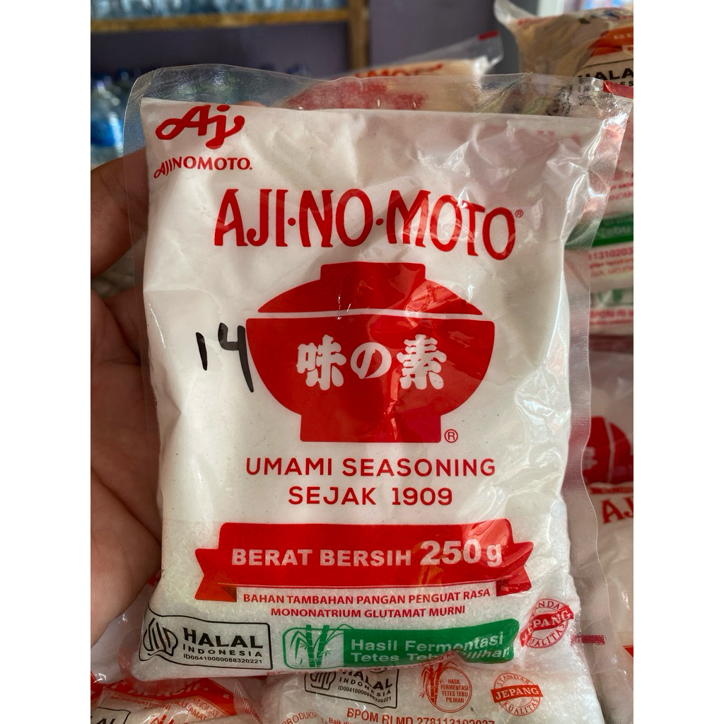 

Micin ajinomoto 250gr MSG penyedap rasa harga 1 bungkus
