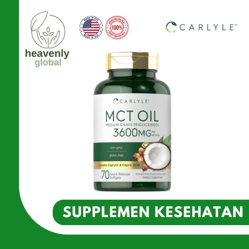 Carlyle MCT Oil Capsules 3600mg- 70 Softgels, Non-GMO