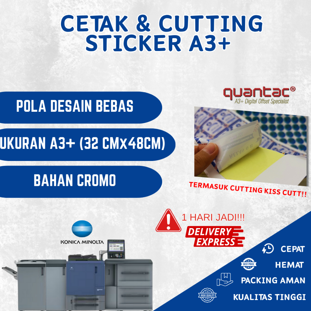 

Cetak Sticker Label A3+ Bahan Cromo Kiss Cut Tanpa Cutting Label Nama Makanan Logo Usaha