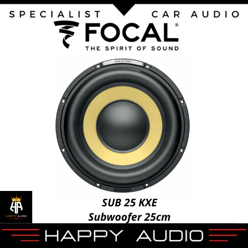 Focal SUB 25 KXE Subwoofer Seri K2 Power 25 cm (10 inci) Daya RMS 600W Daya Puncak 1200W Frekuensi 2