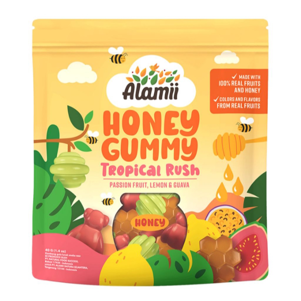 

Alamii Honey Permen Gummy Anak Tropical Rush 40gr