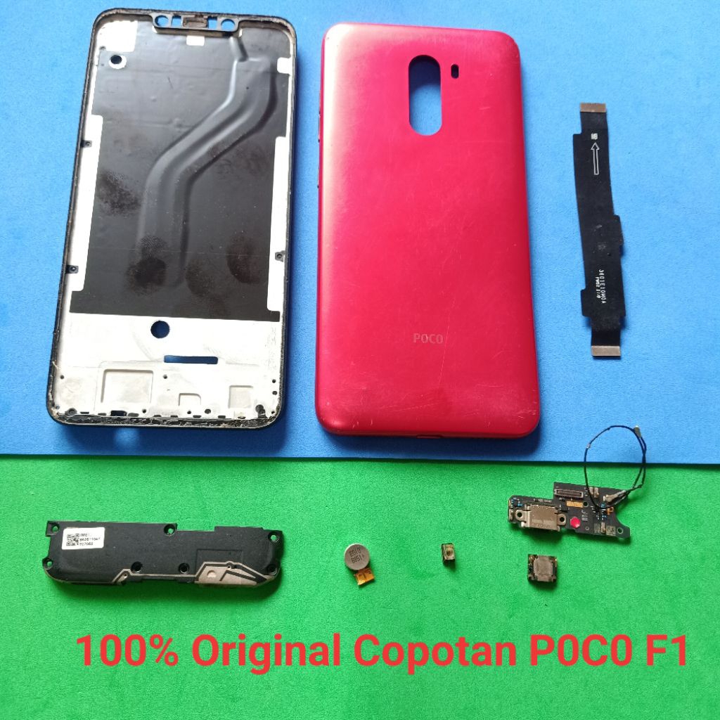 Sparepart POCO F1 Original Copotan Second  backdoor  frame  buzzer  vibrate  speaker atas  papan kon