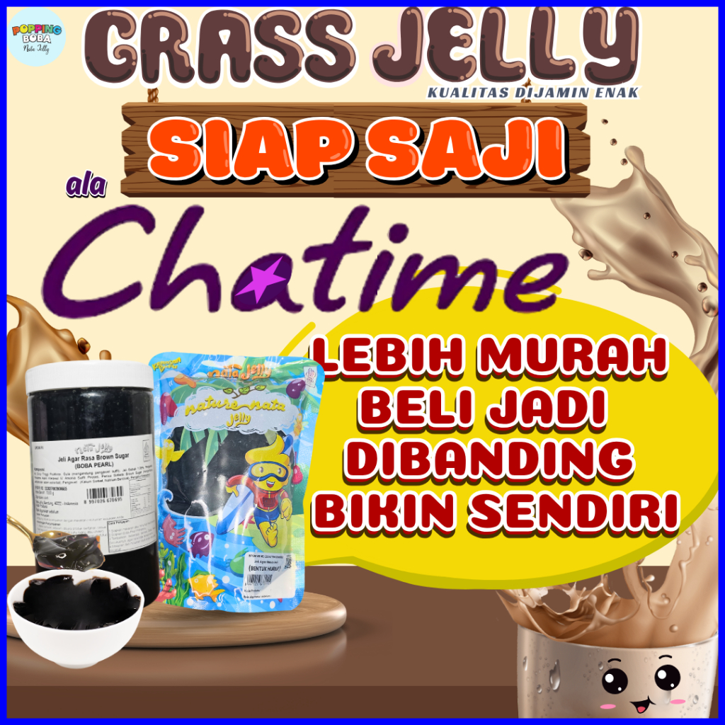 

GrassJellyCincauAlaChatimePelengkap BELFIECO Bubuk Agar Jelly Powder - Grass Jelly Ala Chatime 1 KG | Cocok Untuk Semua Jenis Minuman