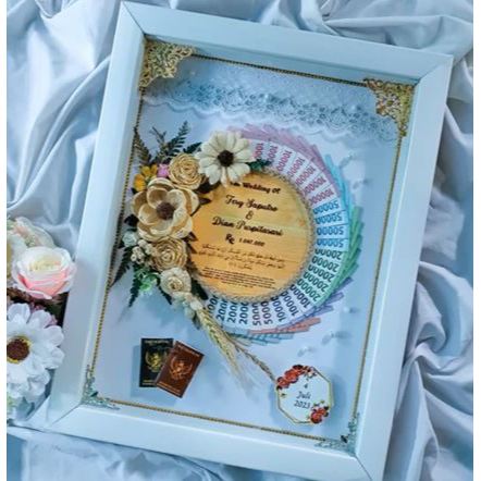 Mahar Pernikahan Rustic Mahar Pernikahan Kekinian Mahar Bingkai 3D Mahar Frame