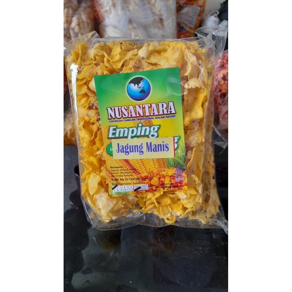 

Camilan Emping Jagung Nusantara RASA JAGUNG MANIS 300gram Halal dan Enak