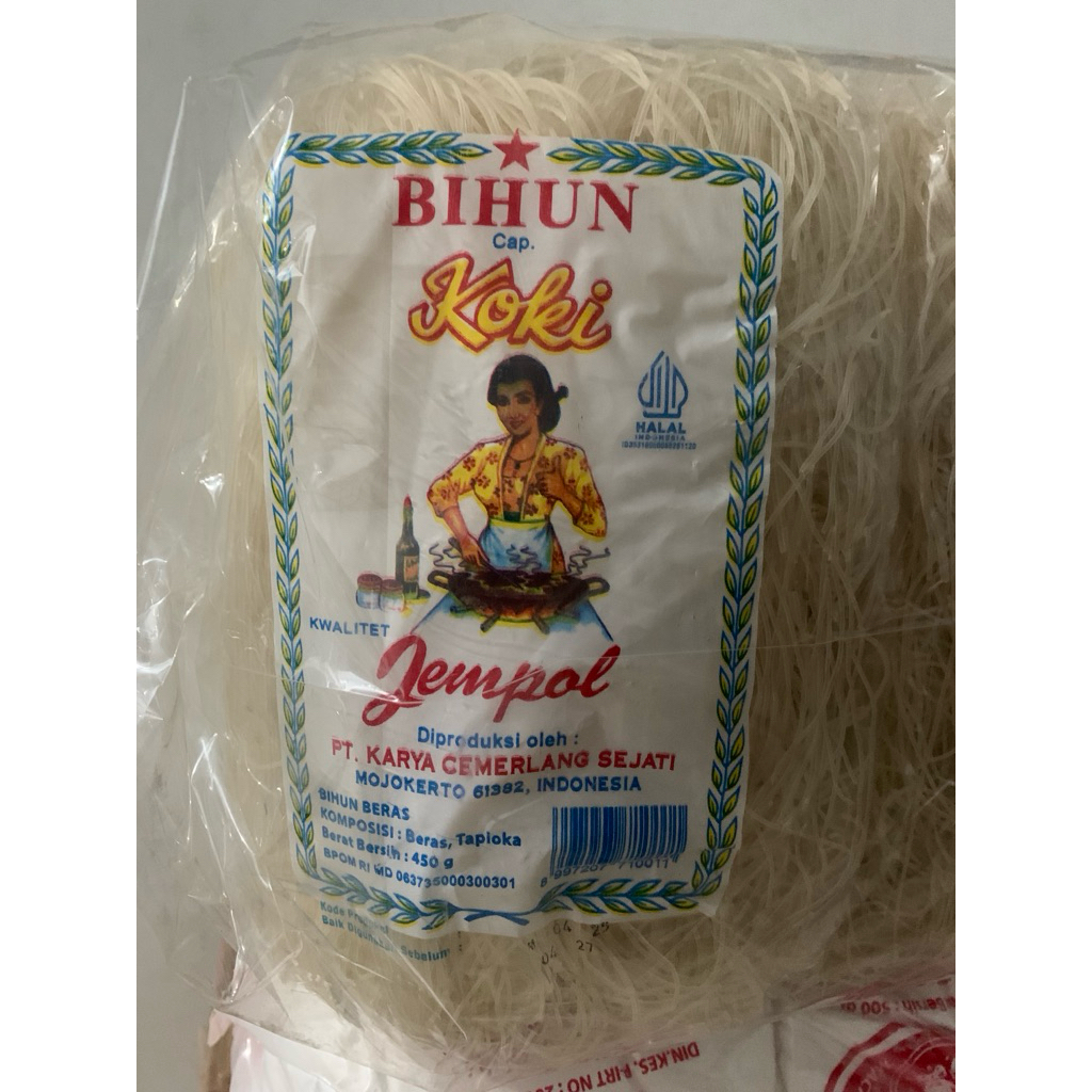 

Bihun koki jempol 450gr (besar)