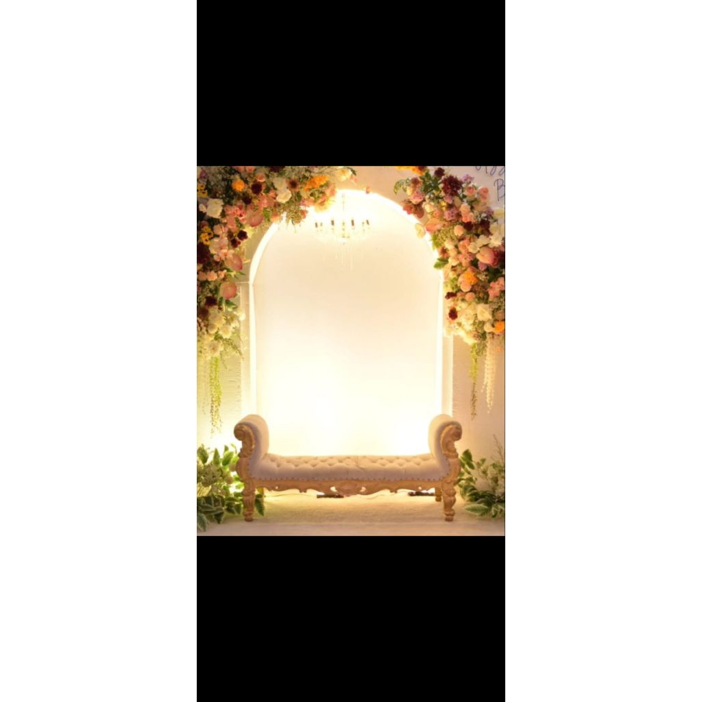 second preloved sofa stool Syahrini produk jepara