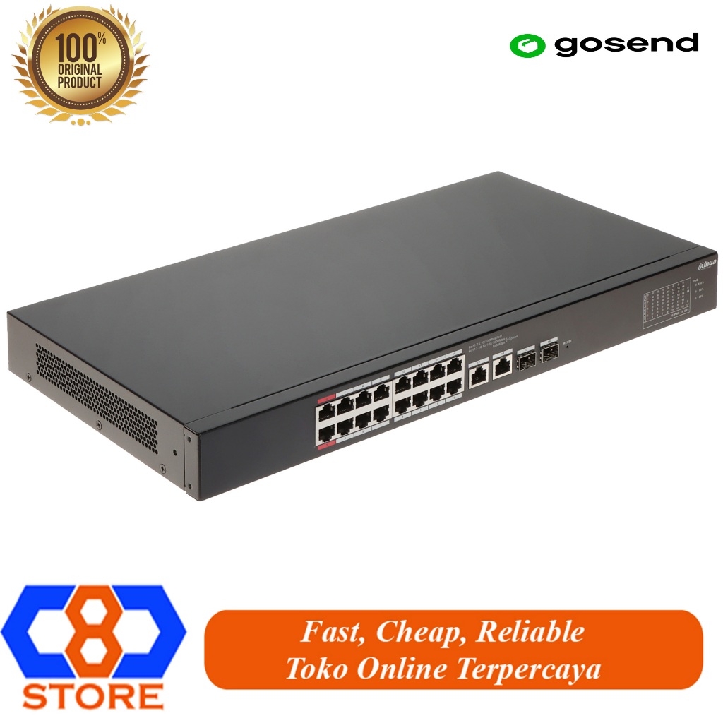 DAHUA  CS4218-16ET-240 CLOUD SWITCH  POE  (2 +16) POE 240 W DAHUA-CS4218-16ET-135 SWITCH POE