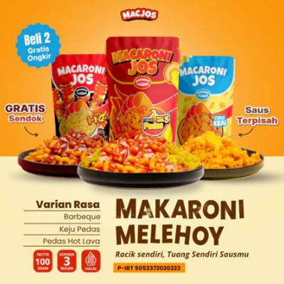 

mall inline badgeMACJOS Makaroni Melehoy - Isi 100gr Cemilan Makaroni