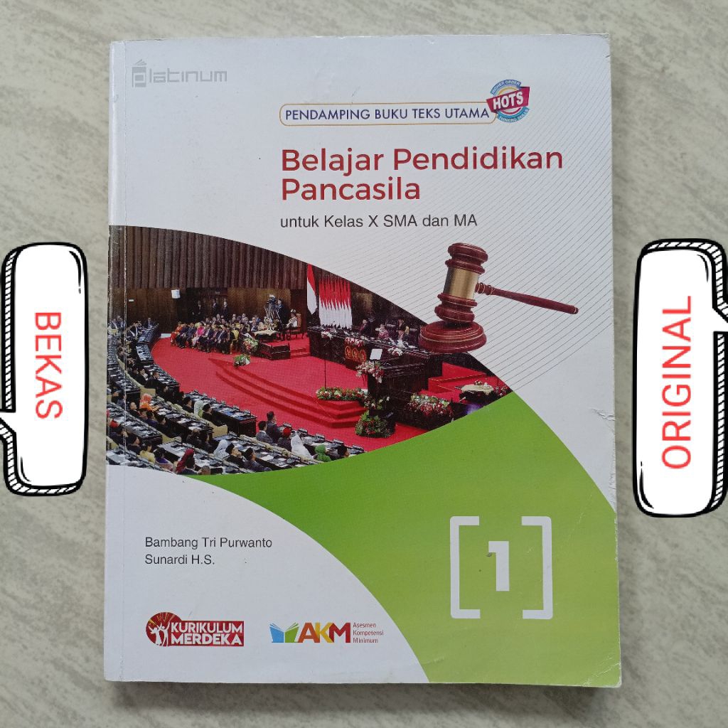 Buku Belajar Pendidikan Pancasila PKN PPKN Kelas 10 X 1 I SMA MA Penerbit Platinum Tiga Serangkai Ku