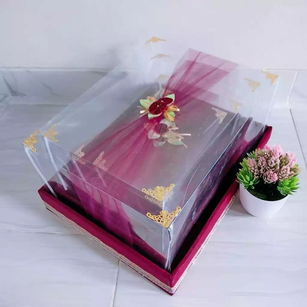 

Set Isi 4 Pcs Kotak Seserahan/Kotak Hantaran/Box Hantaran Pernikahan Premium Mika Tile