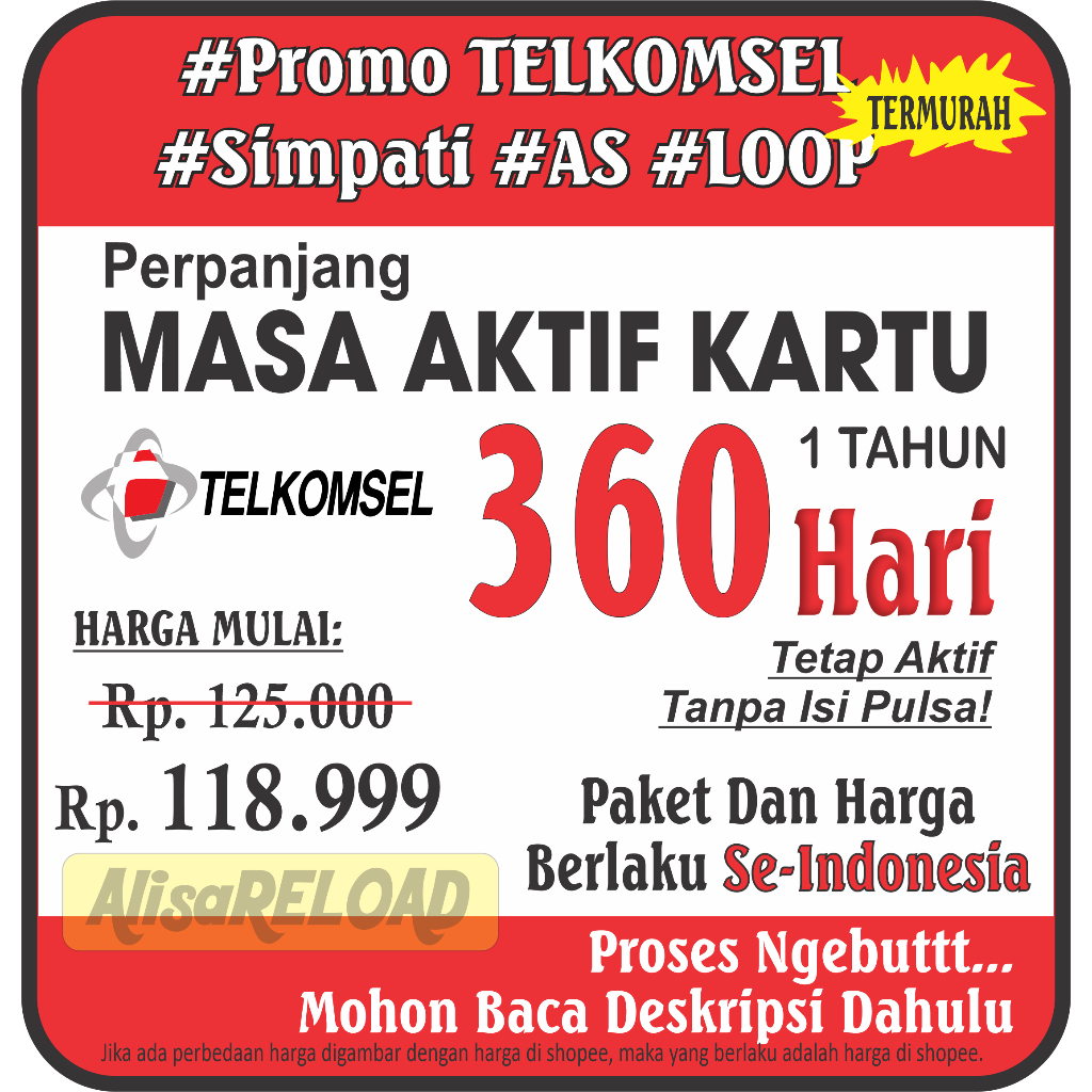 PERPANJANG MASA AKTIF KARTU TELKOMSEL 1 TAHUN