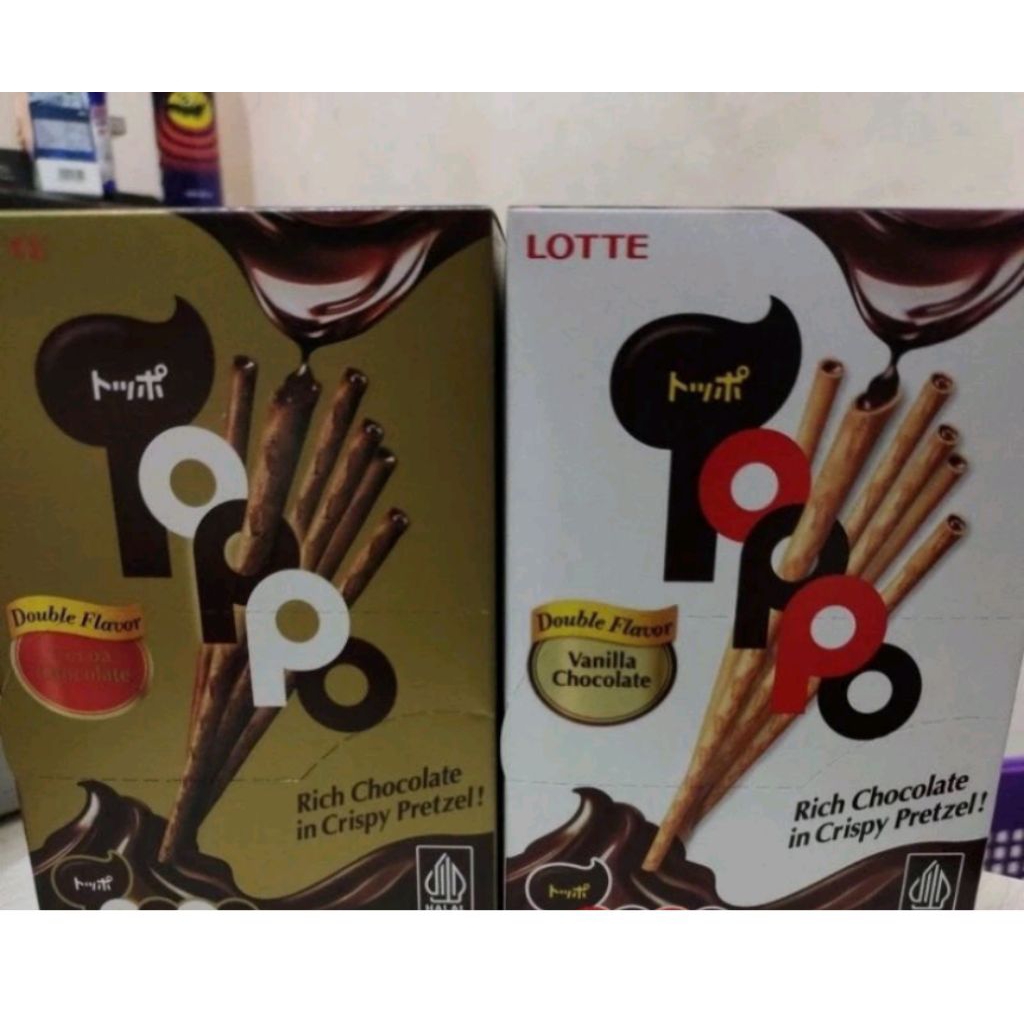 

Lotte Toppo Biskuit Stik Pretzel isi coklat 1box @12 pcs
