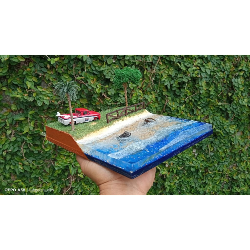 Diorama Diecast Hotwheels Pantai B