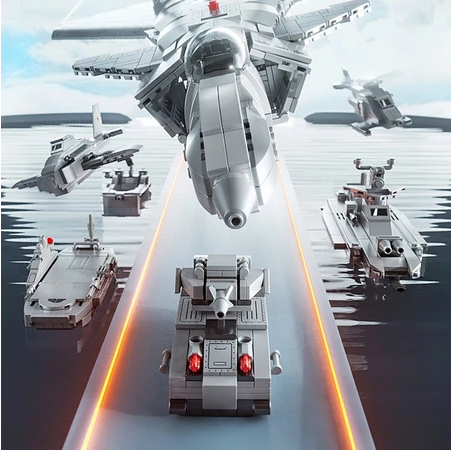 *GND* Mainan Block Brick Besar 3D Puzzle Pesawat Tempur / Lego Pesawat Tempur