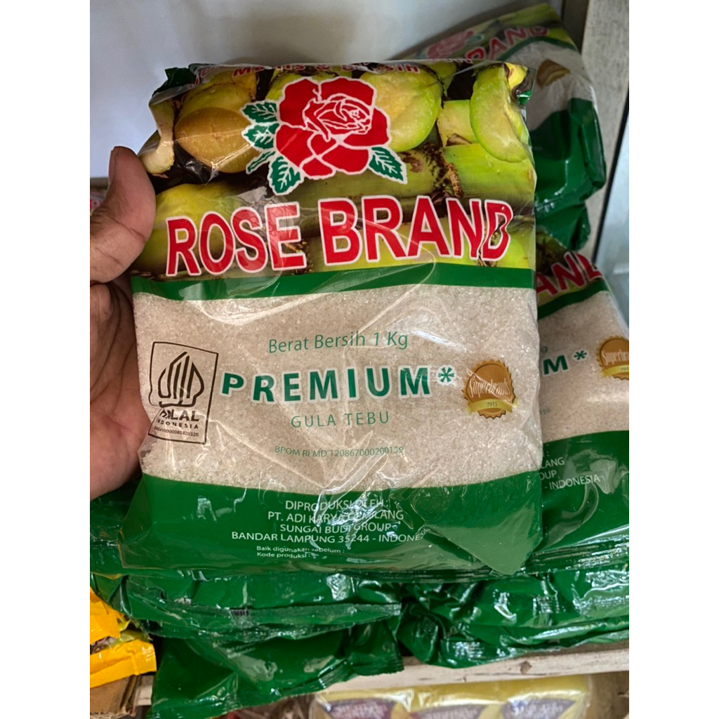

gula rose brand hijau/premiun 1kg dan 1/2kg
