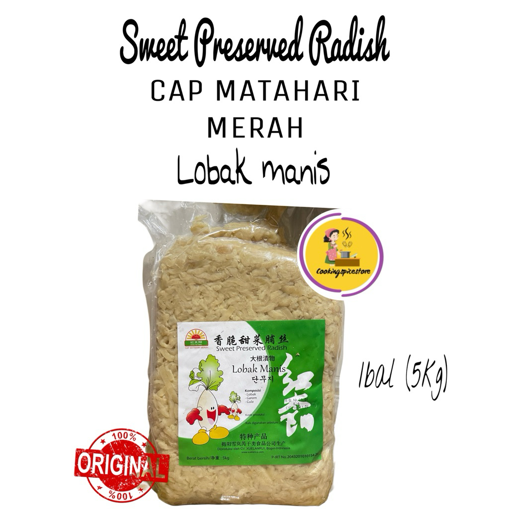 

LOBAK MANIS CAIPO (putih) CAP MATAHARI MERAH 1bal-5kg