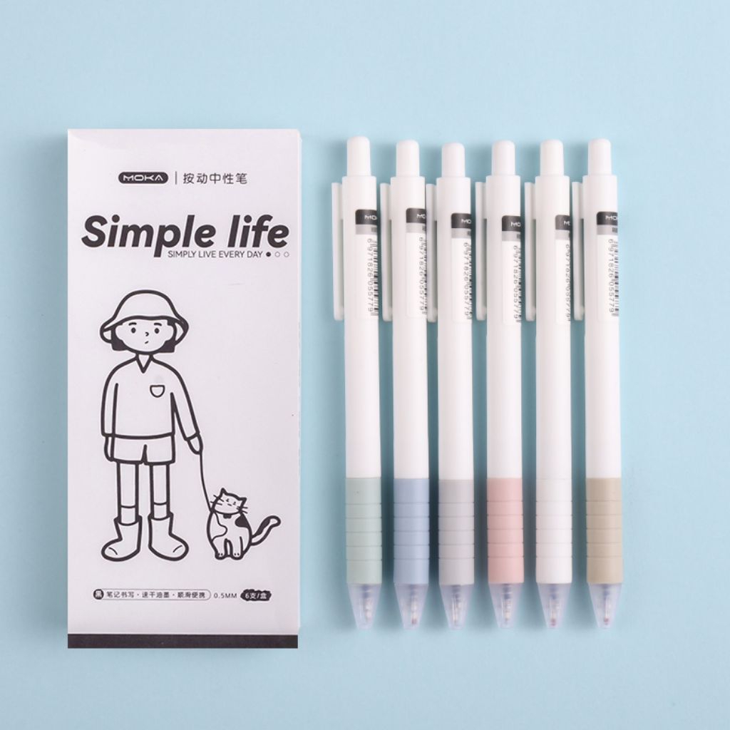

Pulpen Gel (PEN GEL) Aesthetic isi 6 pcs