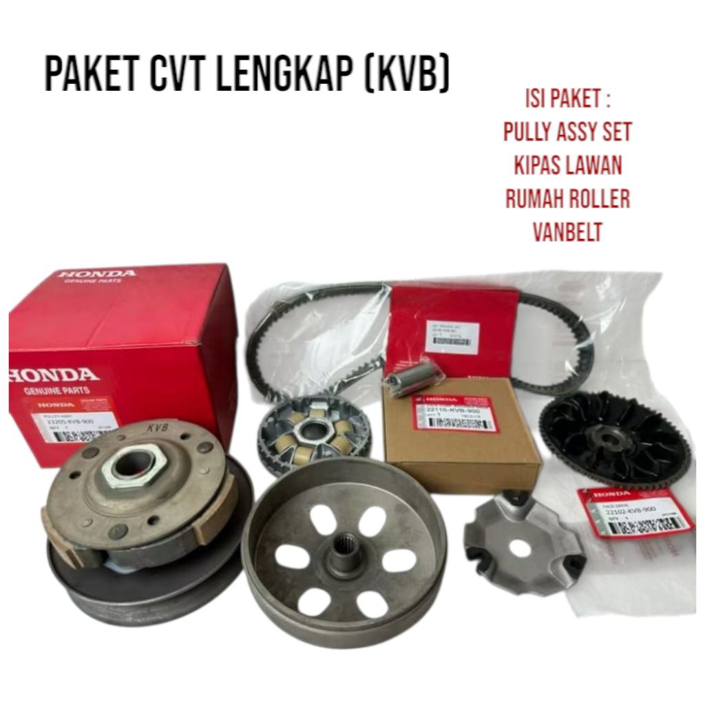 Paket Lengkap CVT (KVB) + Kipas Lawan Buat Motor Vario 110 CW, Techno, Karbu, Agnes, Vario 110 Karbu