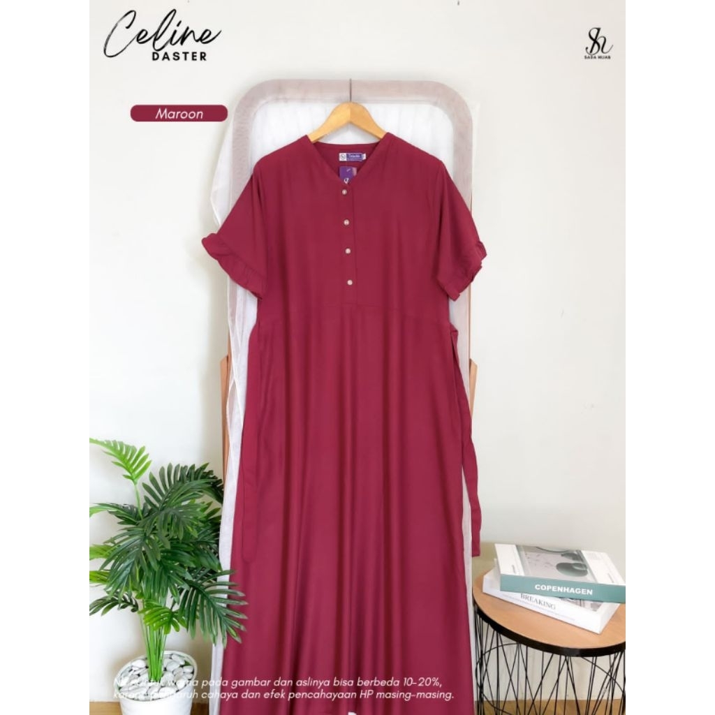 CELINE DASTER HOMEDRESS RAYON DRESS RUMAHAN DASTER PANJANG BUSUI FRIENDLY