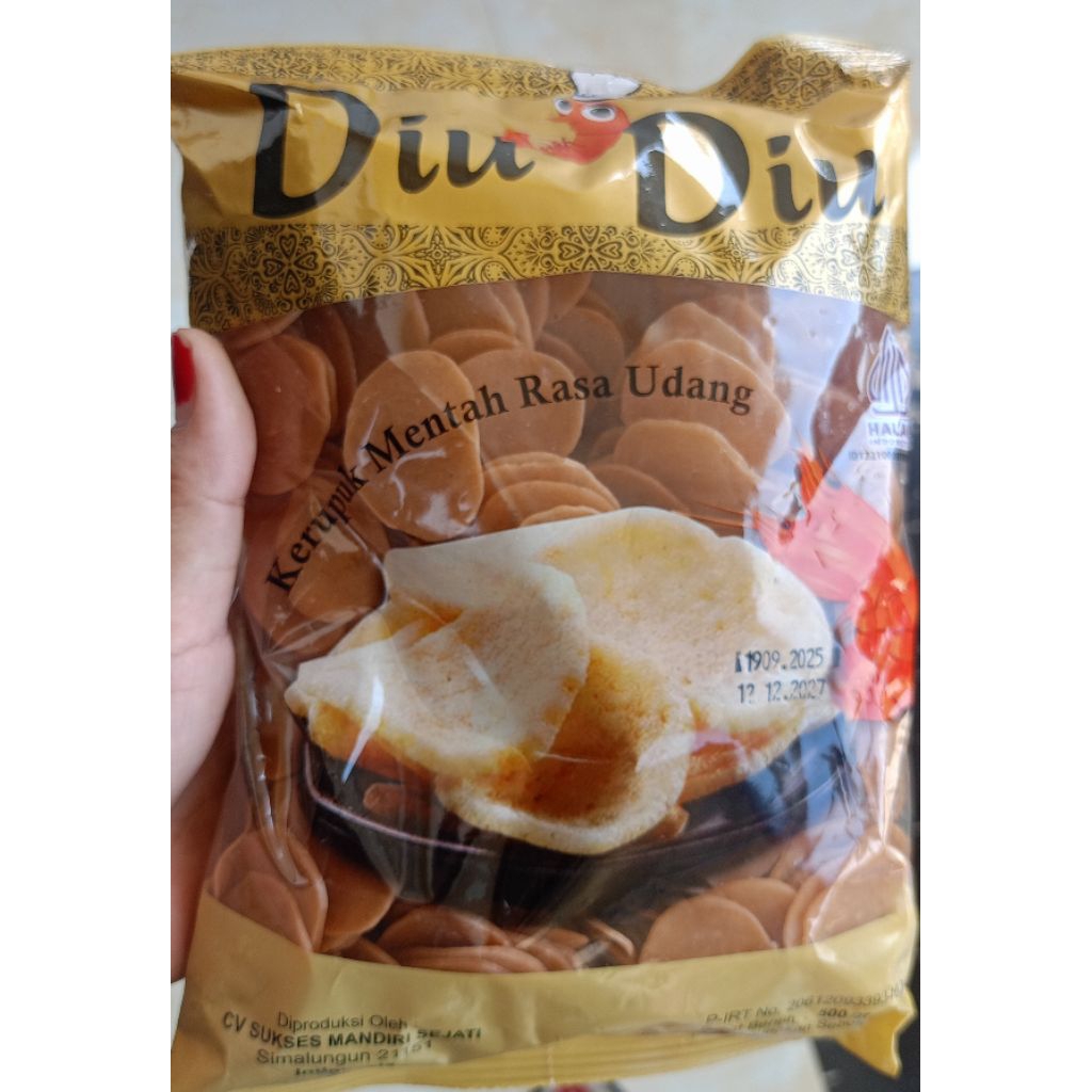 

Diu Diu Kerupuk Mentah Rasa Udang khas Medan 500gr