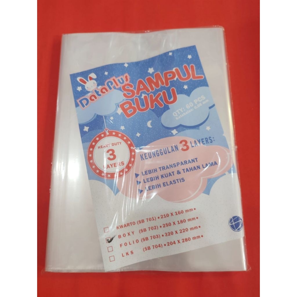 

Sampul Buku Plastik Boxi DataPlus 3 Lapis - Isi 60 Pcs | Cover Buku Transparan Tebal Anti Sobek -Alat Tulis Kantor/ATK Murah Medan