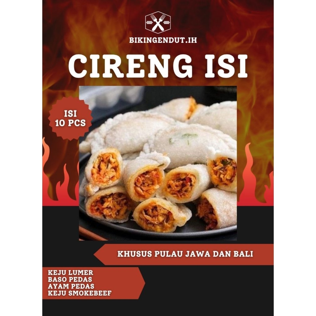 

Cireng Isi ayam suwir 10pcs termurah / cireng jumbo bandung frozen/ cireng bunting