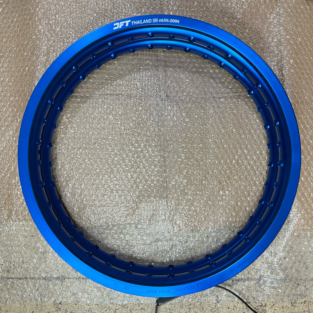 Velg DFT Ring 17 x 160/160  BIRU Polos Single Colour Warna Dark Blue Jari Jari Rim Bebek WM Thailand