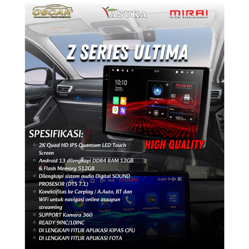 HEAD UNIT MIRAI - Z SERIES ULTIMA