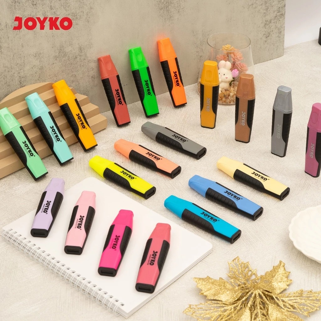 

HIGHLIGHTER JOYKO PENANDA WARNA HL 1 - HL 11 TERMURAH GROSIR 10PCS ( 1PAK)